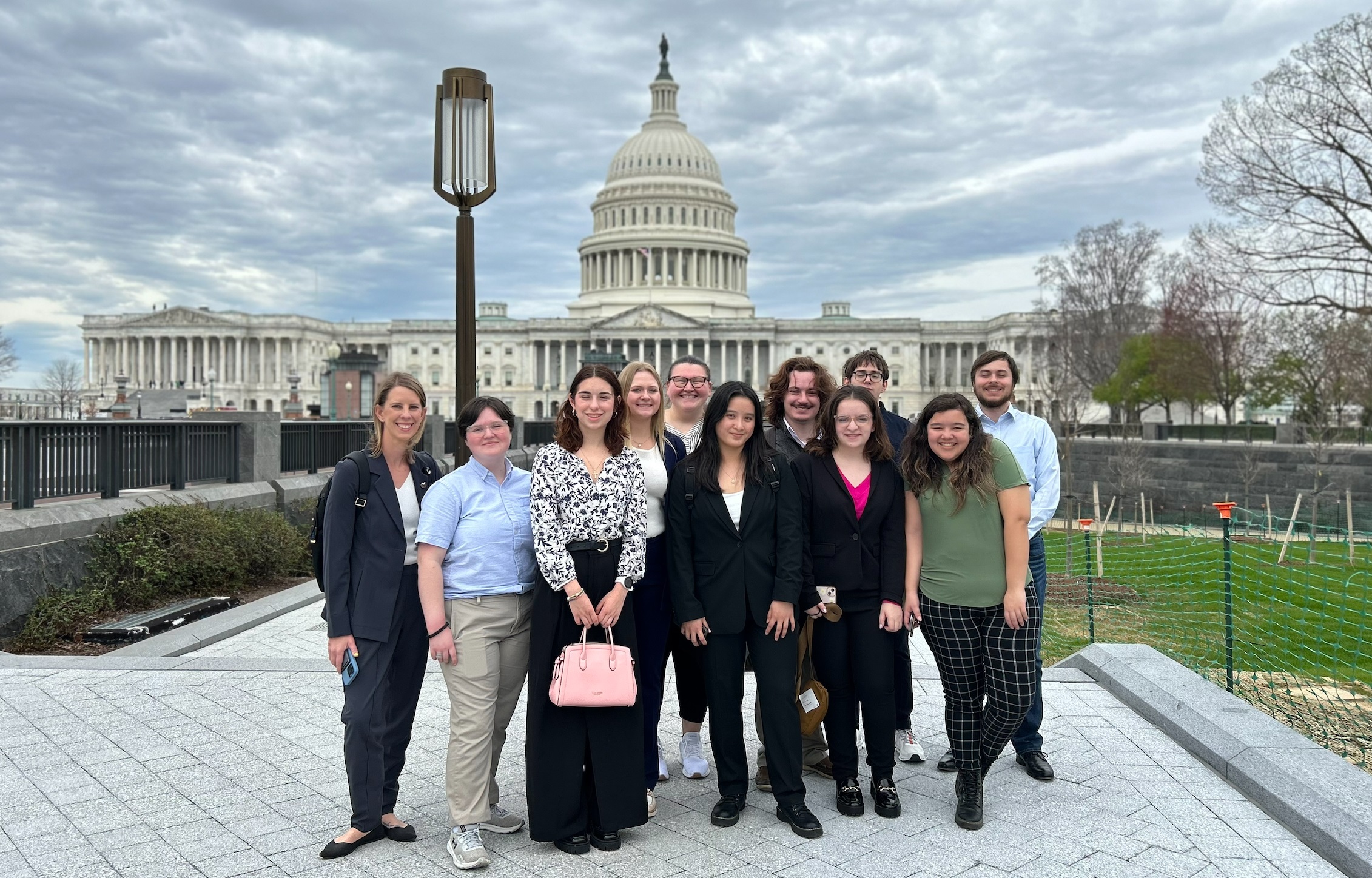 Students outside the Capitol